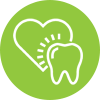 Icon of a tooth with a heart