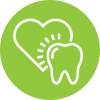 Icon of a tooth with a heart