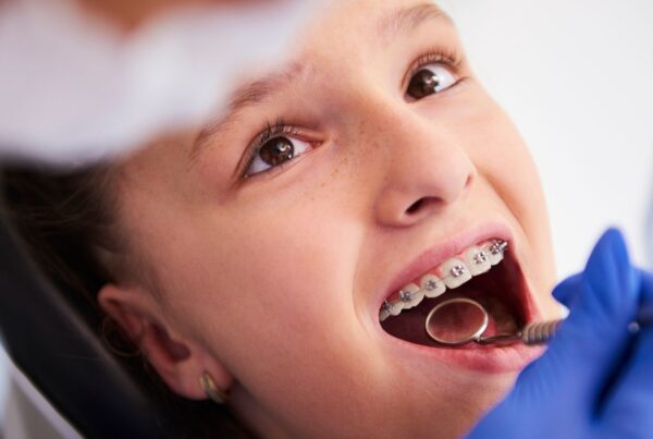 kid at orthodontic appointment