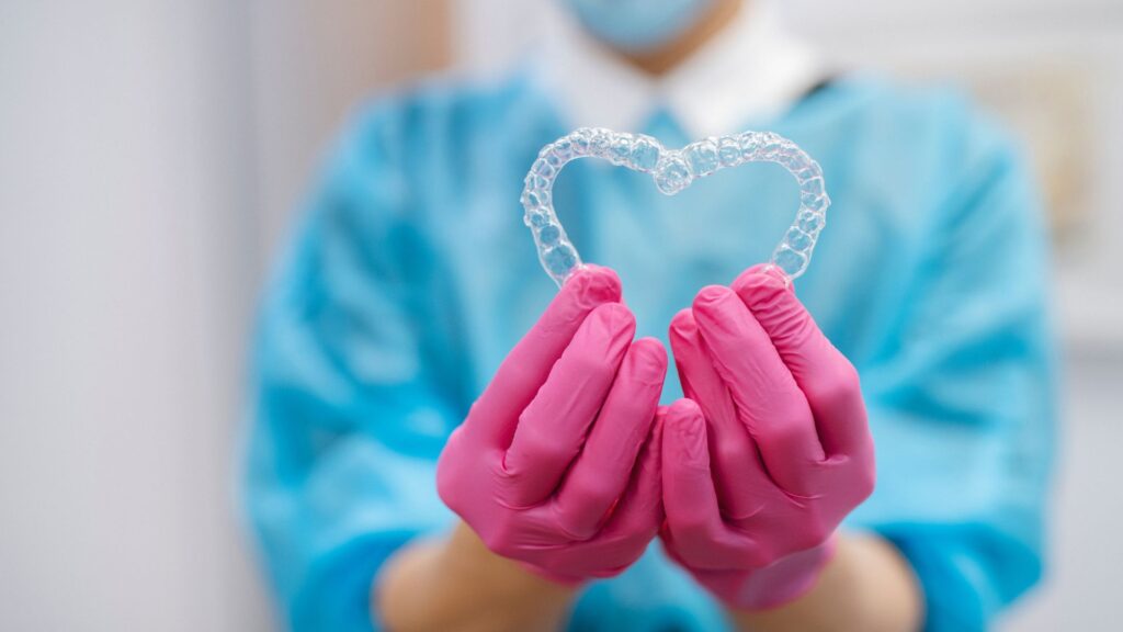 Invisalign making a heart shape